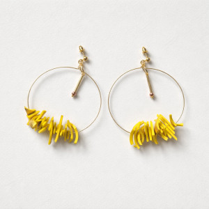 Kolczyki  koła żółto złote