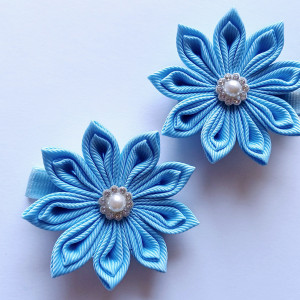 Komplet niebieskich spinek