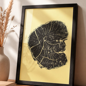 Obraz Plaster Drewna w Ramie. Nowoczesna Grafika do Salonu 20x30cm