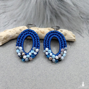 „BLUEBELLE” kolczyki szydełkowe
