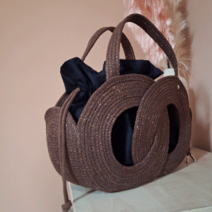 Torebka kuferek ze sznurka