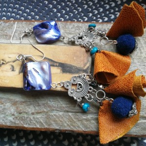 kolczyki pompony etno boho-gdy jesteś purchawką syczysz przed czkawką