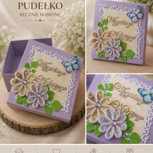 pudełko ręcznie robione 12x12x6cm
