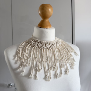 Naszyjnik kołnierz makramowy macrame