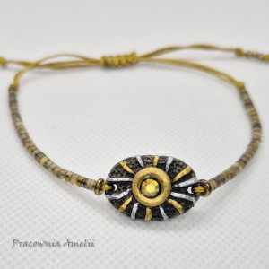 bransoletka sznurkowa polymer clay egipska