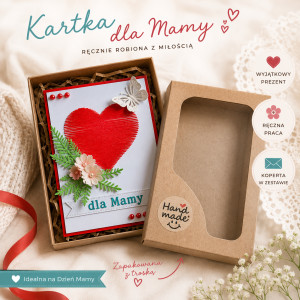 kartka okolicznościowa ręcznie haftowana