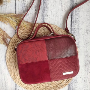 Torebka Box A5 bordo