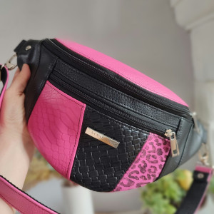 Nerka damska patchwork fuksja