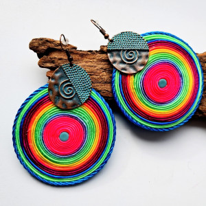kolczyki sutaszowe Spiral Boho