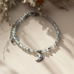 Bransoletka STARRY MOON ✧ labradoryt ✧ księżyc