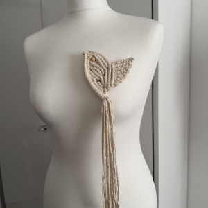 Broszka makramowa brooch macrame