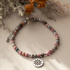 Bransoletka PASTEL SUMMER ✧ rodonit ✧ słońce