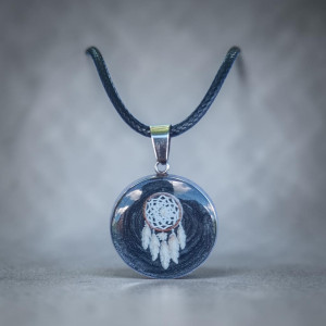 Naszyjnik z żywicy – Łapacz Snów, Rękodzieło Handmade
