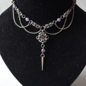 Naszyjnik chainmaille "Amethyst"