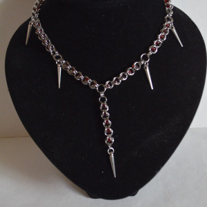 Naszyjnik chainmaille "Red"