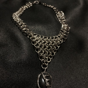 Naszyjnik choker z hematytem