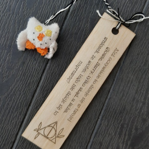 Drewniana zakładka Harry Potter  Hedwiga