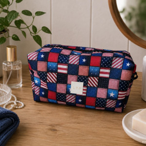 Kosmetyczka męska etui saszetka organizer męska kosmetyczka wodoodporna kuferek flagi