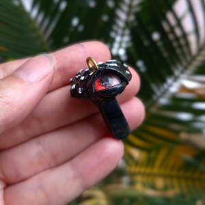 naszyjnik grzybka z agatem, Magiczny amulet na szczęście, idealny na prezent