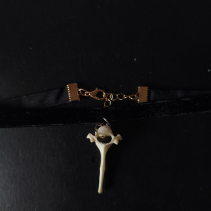 Choker czarny kręg kota