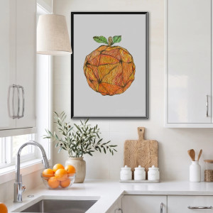97 Pomarańcza „olej” – rysunek, grafika, plakat.