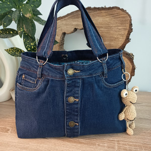 Torebka damska jeansowa jeans recykling do ręki