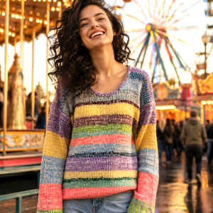 Oryginalny wiosenny sweter