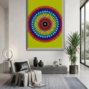 108 Mandala - rysunek, grafika, plakat.