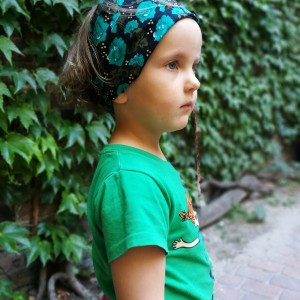 opaska dziecięca letnia kwiaty miła gumka szeroka