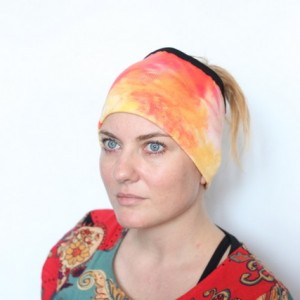 opaska na włosy ręcznie farbowana