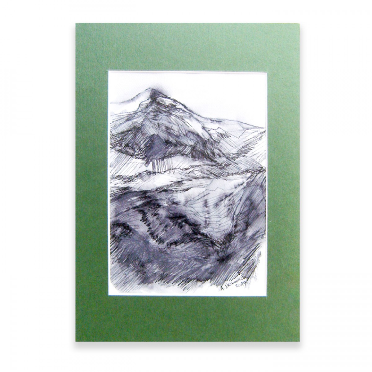 góry rysunek, górski pejzaż, krajobraz szkic, biało czarny obraz z górami, skandynawska grafika do salonu
