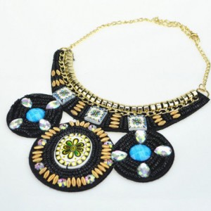 naszyjnik bohemian duży kołnierz haftowany style etno sprowadzany ze wschodu, bardzo piękny, polecam