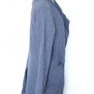 granatowy damski dzianinowy dresowy płaszcz