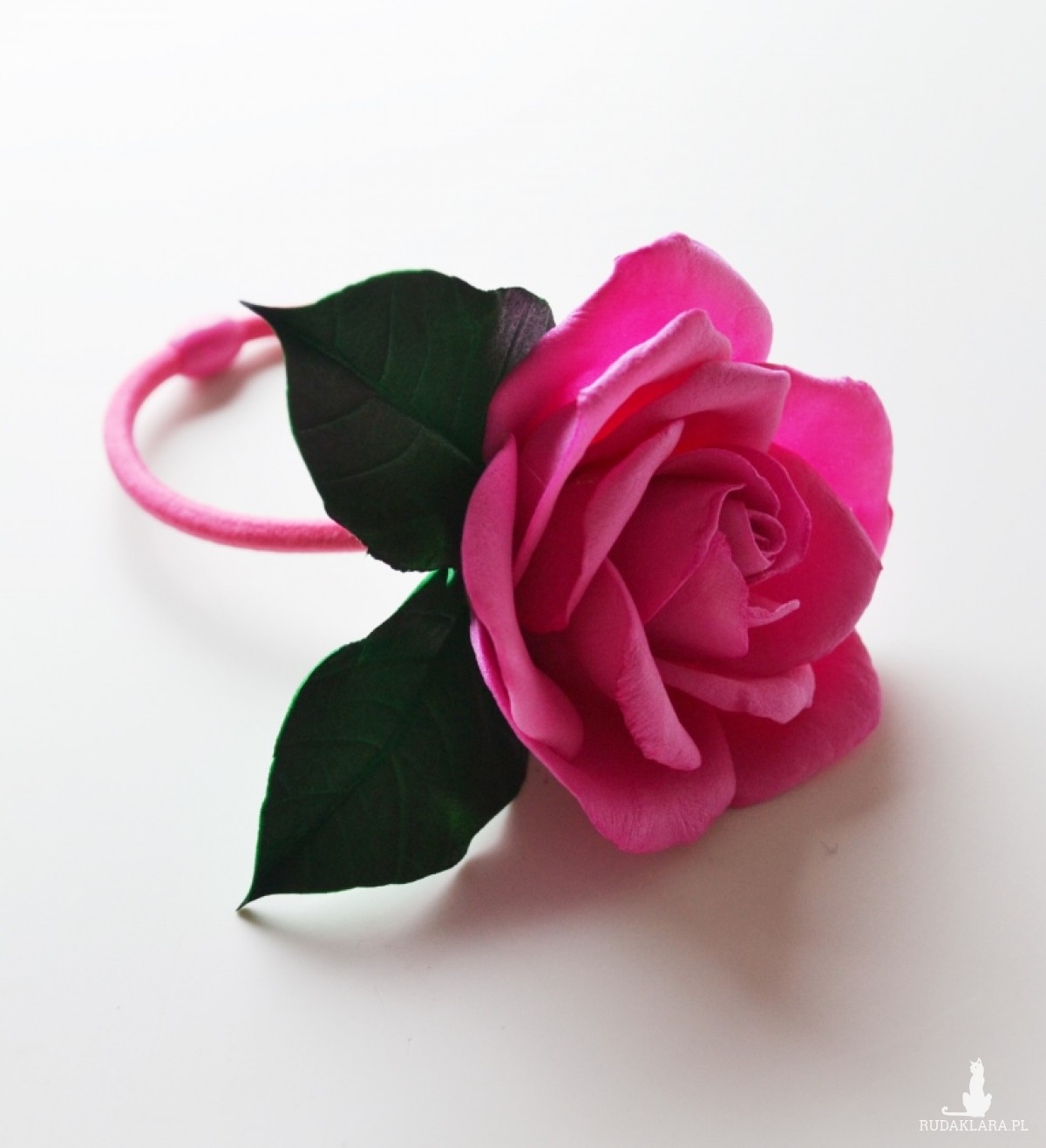Gumka do włosów "Pink rose"