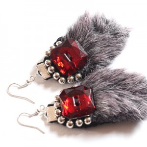 kolczyki etniczne z koralikami