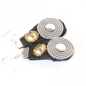 kolczyki handmade wylaszczyła sie pantera i futerka zdziera