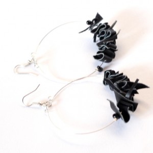 kolczyki koła ze skóry