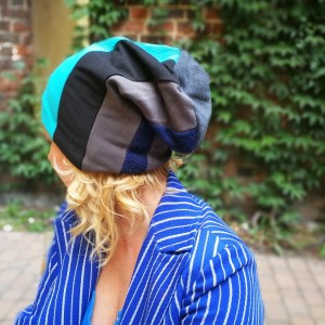 czapka damska patchwork dzianina boho- box as- firmowa wydmuszka sturlała się z łóżka