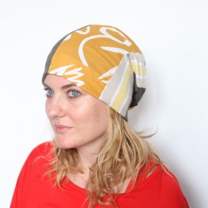 czapka wiosenna patchworkowa damska