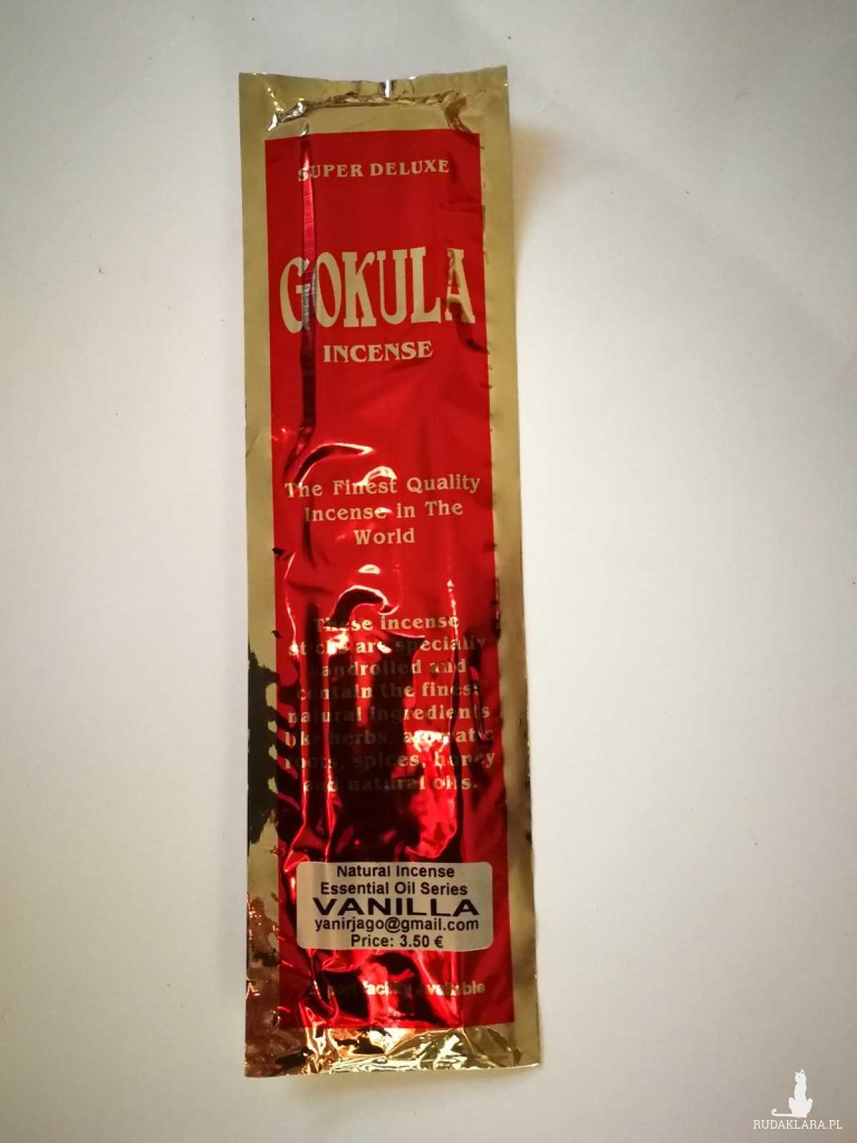 Naturalne ręcznie robione kadzidła proszkowe- zapach vanilla