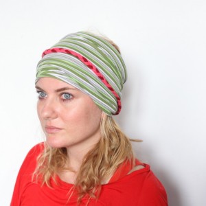 opaska dzianinowa kolorowa wiosenna