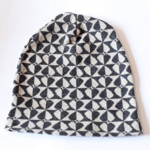 czapka handmade wiosenna szachownica