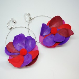 klipsy lekkie boho kwiaty orient