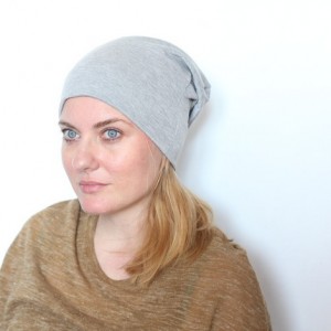 czapka dresowa szara dzianinowa handmade