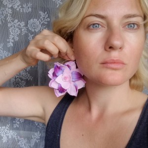 Klipsy lekkie boho kwiaty orient