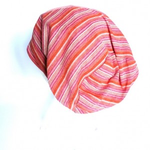 czapka damska męska paski malinowa sport