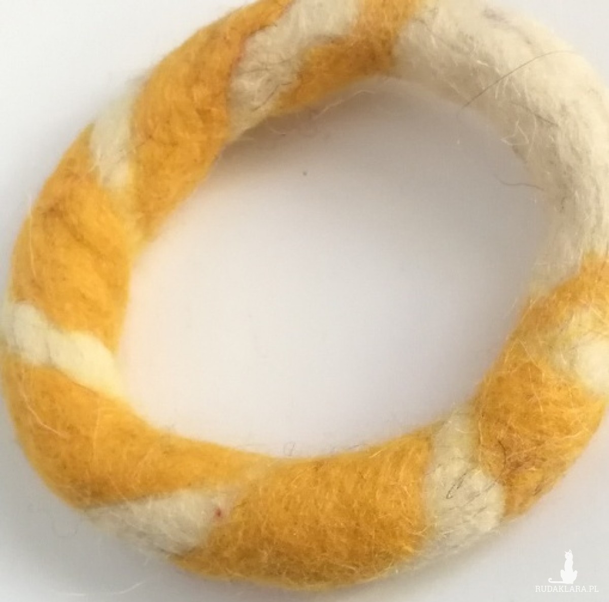 bransoletka ręcznie formowana filcowa jesienna handmade