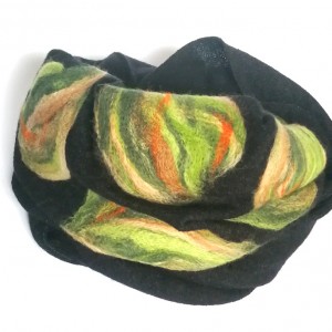 komin bohemian wełniany etniczny ludowy miły i ciepły komin handmade