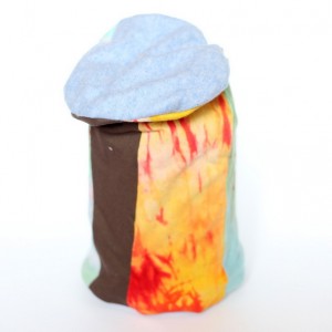 czapka ręcznie farbowana dzianinowa