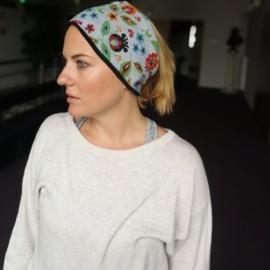 opaska damska miła szeroka dzianina joga sport